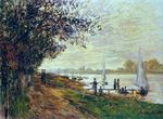 The Riverbank at Petit-Gennevilliers, Sunset
